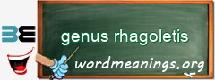 WordMeaning blackboard for genus rhagoletis